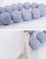 Beaded Jute Curtain Tiebacks Rope Wood Drapery Holdbacks