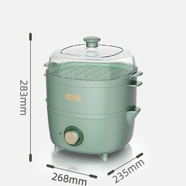PNAWLLCF Electric Food Steamers Household Multifunctional Egg Cooker ForBoiler Cooking Tools Kitchen 2 Layers 600W