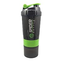 NEW Sports Shaker Bottle Whey Protein Powder Mixing Bottle Sports Nutrition Green 501-600ml