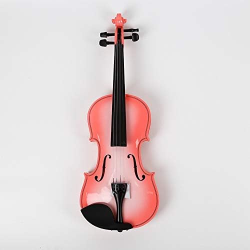 HKHJN Handmade wooden children violin Grading practicing the violin pink (Color : Pink, Size : 1/4)