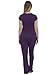 Kindred Bravely Davy Ultra Soft Maternity & Nursing Pajamas Sleepwear Set (Eggplant, Large)