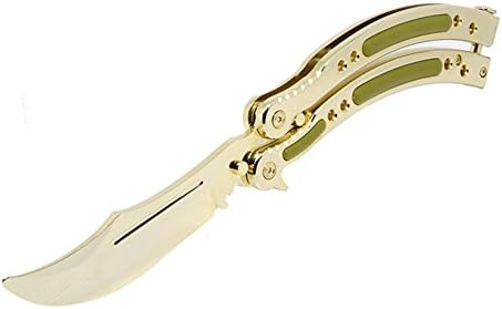 Era Demon New Style Cross Fire Cs:Go Practice Knife Handle Folding Tactical Training Knife (Gold)