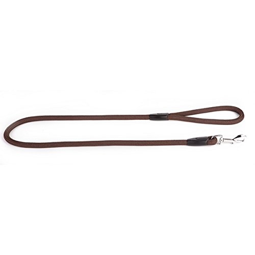 Dingo Brown Cord Lead, Handmade Light Leash for Dog in Snake Style 10456