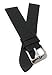 JP Leatherworks Mens Classic Glove Leather Watchband Black 20mm Watch Band