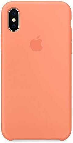 Kekleshell iPhone X/10 Silicone Case, 5.8" Silicone Case Soft Liquid Silicone Case with Soft Microfiber Cloth Lining Cushion (Peach)