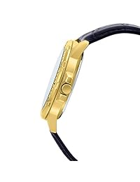 Casio mtp-vd01gl-1ev para hombre Enticer tono de oro correa de piel esfera de color negro Casual analógico reloj deportivo