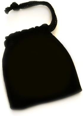 25-Pack 2" x 2.5" Small Plain Black Velvet Pouch with Double Cord Drawstrings by Small Goby
