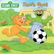 Sesame Street Zoe's Goal Sports Squeakers Board Book 1419402021 Book Cover