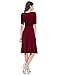 Ever Pretty 3/4 Sleeve Ruched Waist Classy V-Neck Casual Cocktail Dress 03632