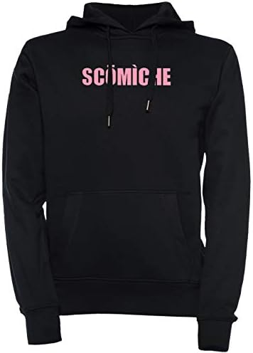 Scömìche Unisex Men's Women's Hoodie Sweatshirt Pullover Black
