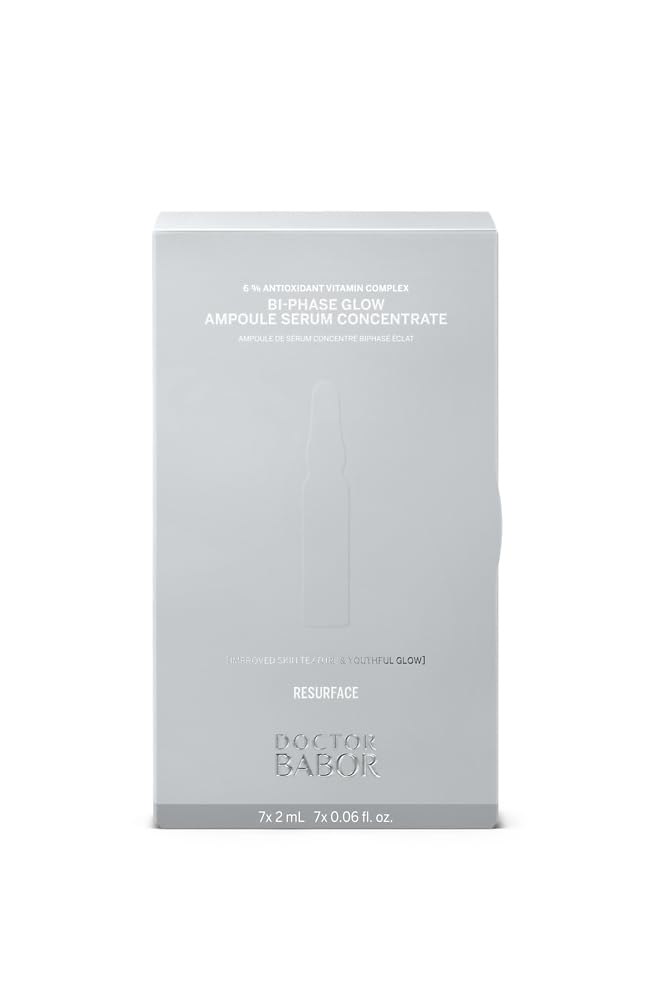 DOCTOR BABOR Bi-Phase Glow Ampoules | Anti-Wrinkle Facial Serum, For Dull Skin, Against Dark Spots, Anti-Ageing | Vitamin C & E Treatment, 100% Vegan | 7x 2ml