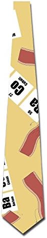 Bacon Periodic Table Science Men Fashion Neckties Elegant 100% Silk Ties