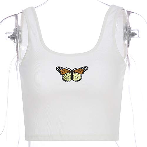6 Womens+Butterfly+Embroidery+Sleeveless+Stretch
