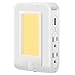 USB Charger Outlet, High Speed USB Wall Outlet, LED Sensor Night Light Socket Extender with 4 AC Outlet Dual USB Charging Port Phone Holder for iPhone iPad, Samsung, Kindle, Blackberry, Power Bank