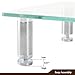TAVR Dual Computer Glass Monitor Riser Stand with Adjustable Height Multi 2 or 1 Tier Variable Assembling Desktop Organizer for School Supplies Flat Screen TV Laptop/Notebook/Component/Xbox One