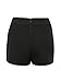 Persun Women Black Asymetric Hem Tulip Skorts, Black, Small