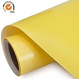 TransWonder Premium Heat Transfer Vinyl HTV Rolls for T Shirts 12in.x5ft, Easy Weed Iron on HTV Vinyl Compatible with Silhouette Cameo & Cricut (Lime Yellow)