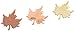 Creative Impressions Paper Fasteners 50/Pkg, Assorted Metallic-Leaves