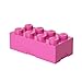 Room Copenhagen LEGO Lunch Box, 7.8” x 3.9” x 2.9”, Medium Pink
