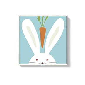 Framed Canvas Wall Art for Living Room, Bedroom Cute Cartoon Animals Canvas Prints for Home Decoration Ready to Hanging - 16x16 inches