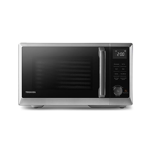 TOSHIBA Air Fry Auto-Menü-Kombination, 5-in-1, 26 l, Mikrowelle, Braten, Backen, Kombi, 10 Leistungsstufen, 10 automatische Kochvoreinstellungen, einf
