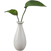 10CM White Mini Ceramic Bud Vases Small Single Stem Decorative Flower Vase for Wedding Dinner Office Bedroom Centerpiece Table Decorations