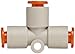 SMC KQ2T07-00A PBT Push-to-Connect Tube Fitting, Union Tee, 1/4