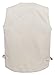 LUSI MADAM Men's Poplin Outdoors Travel Sports Pockets Vest US XL/Asia 4XL Off-White