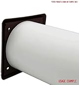 Kair Brown 125mm Louvred Wall Vent Grille with Flyscreen 155mm Front view 8