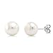 Gem Stone King Cultured Freshwater White Pearl 925 Sterling Silver Necklace Earrings Bracelet Set For Women