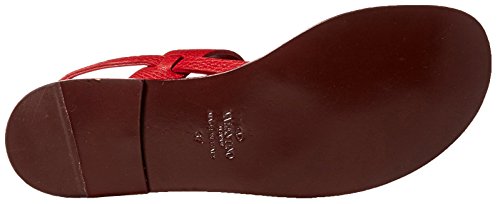 Valentino Women's Flat Sandal with Serpent, Red, 37 M EU/7 M US - FrenzyStyle