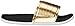 adidas Women's Adilette SC, Core Black/Gold Metallic/White, 9