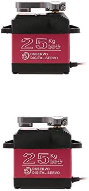 VIDOO 2Pcs Dsservo Ds3225 25Kg 180 Degree Metal Gear High Torque Waterproof Digital Servo For Rc Airplane Robot