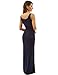 PattyBoutik Women Sleeveless Summer Maxi Dress (Navy Blue Small)