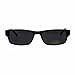 SA106 All Black Narrow Rectangular Thin Plastic Mens Minimal Mod Sunglasses