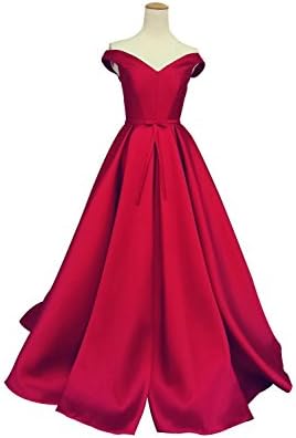 Selenova Women's Off The Shoulder A-Line Evening Ball Gowns With Bow