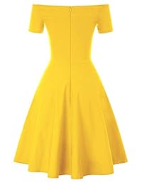 GRACE KARIN - Vestido de cóctel elástico sin hombros para mujer