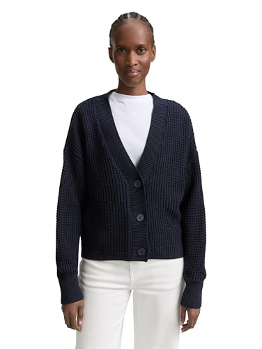 TOM TAILOR 1048516 Cárdigan de Punto, 10668-Sky Captain Blue, XL para Mujer