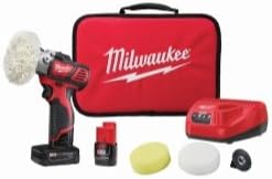 MLW243822X Milwaukee Electric Tools M12 Variable Speed Polisher/Sander With 5 Piece Accessory Kit