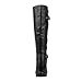 West Blvd Boston Quilted Riding Boots,Black Pu,9