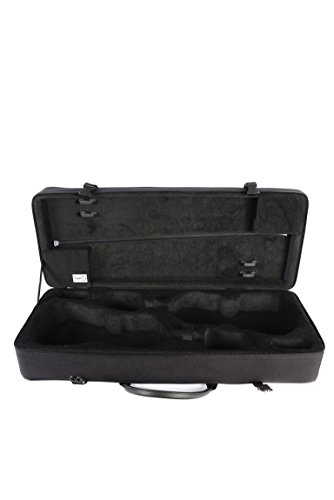 Bam Double Violin Case - 4/4, Beige Interior/Black Exterior