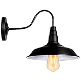 Black Wall Sconce Lighting Gooseneck Barn Wall Light Industrial Vintage Farmhouse Wall Lamp Led Porch Light for Indoor Bathroom