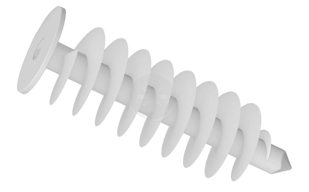 24mm x 80mm Thermal Insulation Fixing Plug Coat Fixing Dowels Plugs for Styrofoam Insulation Spiral Anchor Plugs - (Pack of 10) B08A