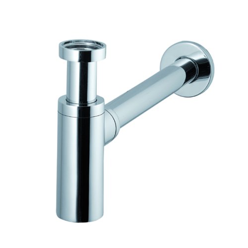 profizeug 24 Design Siphon Geruchverschluss zylindrische Form Messing verchromt