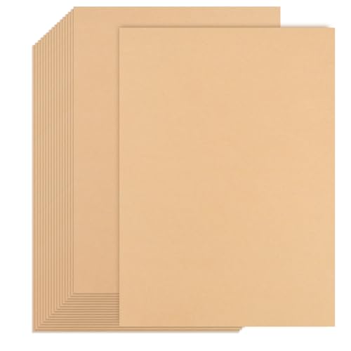 VGOODALL 70 Stück Braun Tonpapier, A4 Kraft Bastelpapier Karton Papier für Kartenherstellung Kinderkunst Bastelarbeiten Scrapbooking Bastelpapier Naturkarton