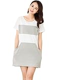 Epmami Women's Short Sleeves Breastfeeding and Nursing Striped Summer Dress