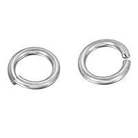 VALYRIA 50pcs Silver Stainless Steel Metal Split Open Jump Rings Craft Connectors Jewelry Making Findings,10mmx1.5mm