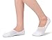 Leotruny Women's Cushion Sweat-absorbent Breathable Soft Athletic No Show Socks (White, Women shoe size:7-11)