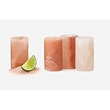 Himalayan Pink Salt Tequila Shot Glasses - Set of 4; Designed Specifically for Tequila Connoisseur&lrm;s; A Unique Gift Sure to Impress; Carved from the Highest Quality Pink Himalayan Salt; Naturally Anti-Bacterial; 3 Inches Tall; 1.2 Ounce Capacity