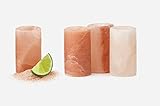 The Spice Lab Pink Himalayan Salt Tequila Shot Glasses - Just Pour and Shoot and Bite a Lime - Naturally Anti-Bacterial - Set of 4